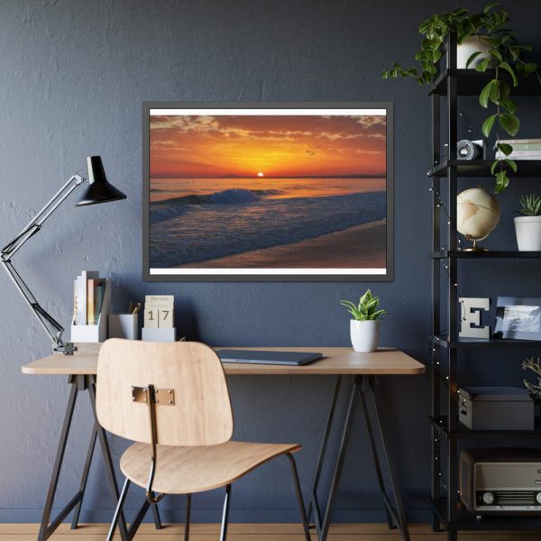 93855-997.jpg Sunrise, Ocean and Wave Framed Poster