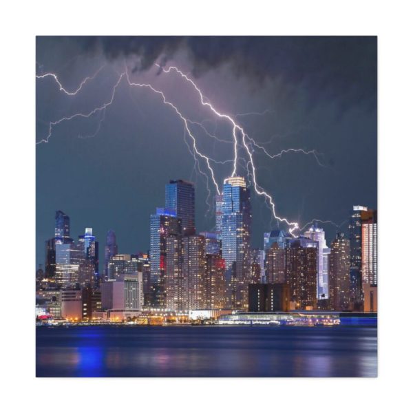 101419-26.jpg New York City Lightning Storm Standard Canvas