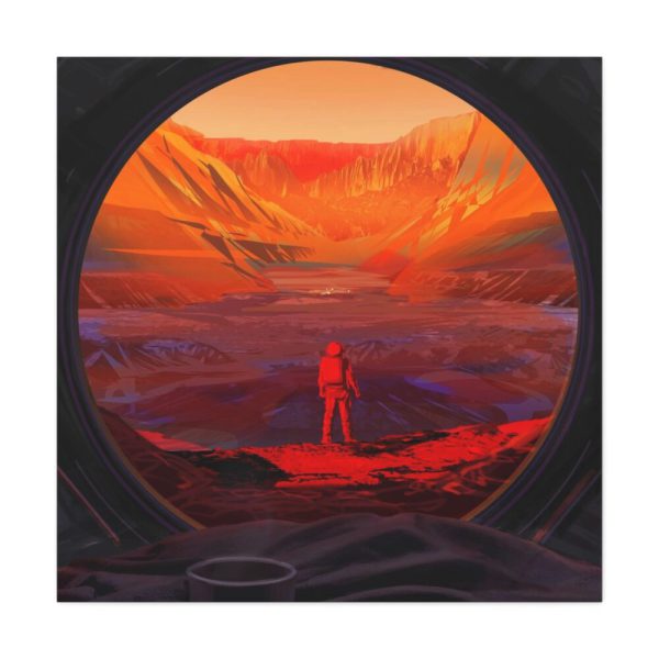101419-40.jpg NASA Astronaut Stands on Mars Standard Canvas