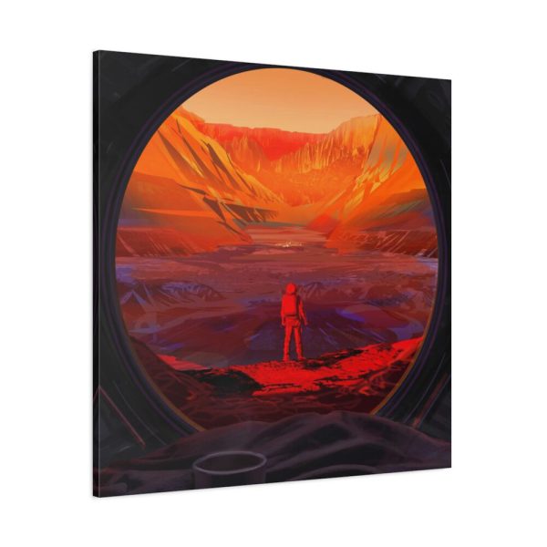 101419-41.jpg NASA Astronaut Stands on Mars Standard Canvas
