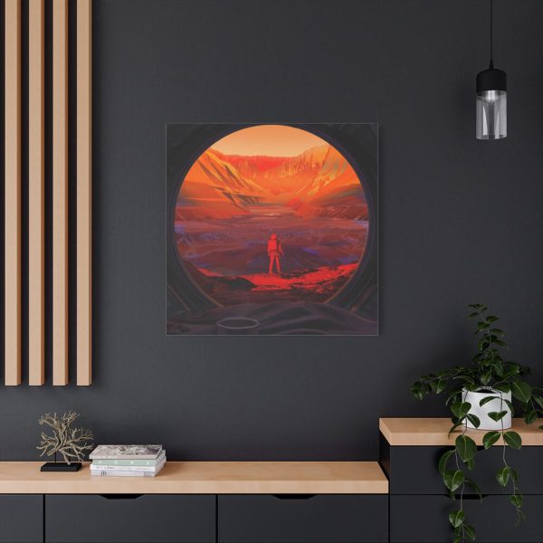 101419-43.jpg NASA Astronaut Stands on Mars Standard Canvas