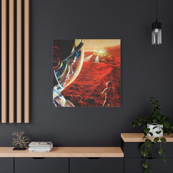 Astronauts Walking on Mars Standard Canvas