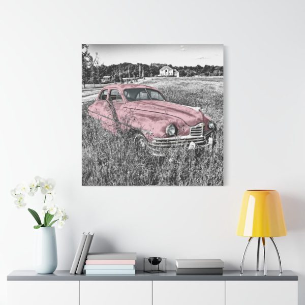 Pink Oldtimer Car Standard Canvas