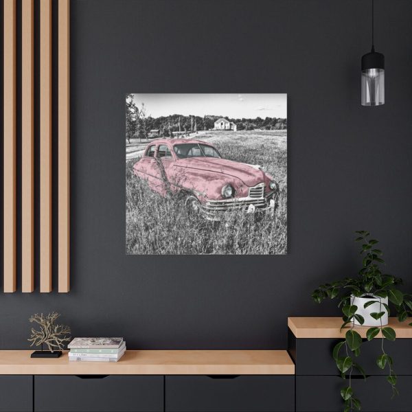 Pink Oldtimer Car Standard Canvas