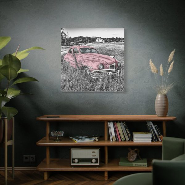 Pink Oldtimer Car Standard Canvas