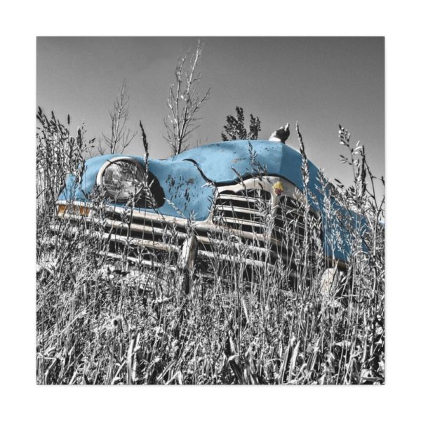 Blue Oldtimer Car Standard Canvas