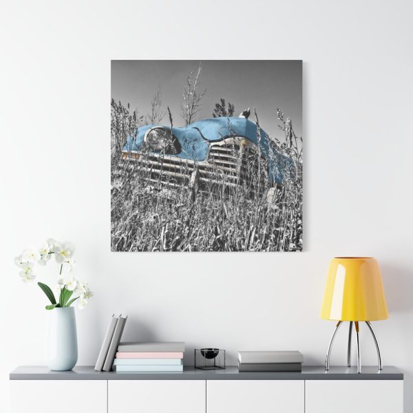 Blue Oldtimer Car Standard Canvas