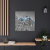 Blue Oldtimer Car Standard Canvas