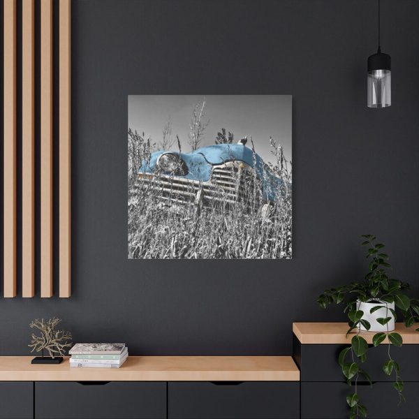 Blue Oldtimer Car Standard Canvas