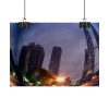101857-16.jpg Photo Effect City Skyscrapers Lighting Ball Poster