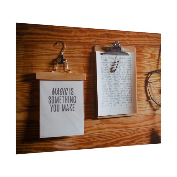101875-122.jpg Motivational Quote on Wooden Clipboard Poster