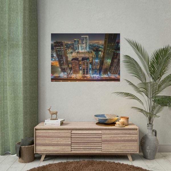101875-128.jpg Dubai Skyscrapers at Night Poster