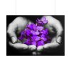 101875-196.jpg Purple Flowers in Hands Poster