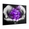 101875-197.jpg Purple Flowers in Hands Poster