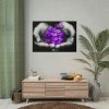 101875-198.jpg Purple Flowers in Hands Poster