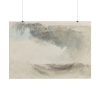 Clouds, Rain and Waves With Washes of Grey and Blue Poster