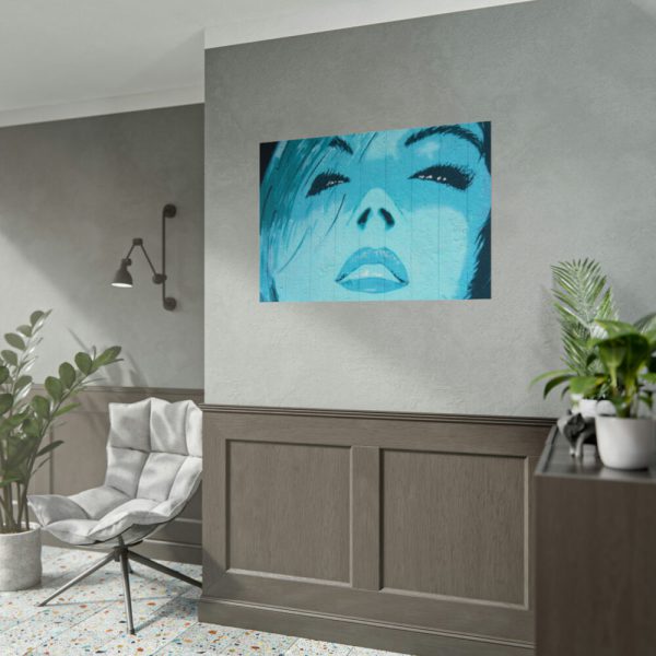 101875-279.jpg Blue Womans Face Poster