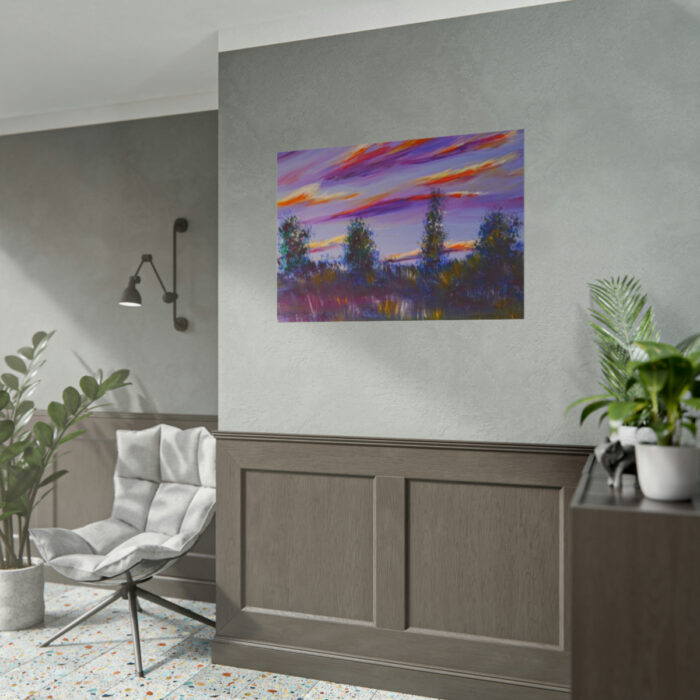 Artistically Landscape of Sunset and Clouds Poster - Image 15
