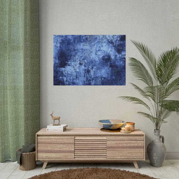 101875-298.jpg Blue Stripes With Blurred Texture Poster