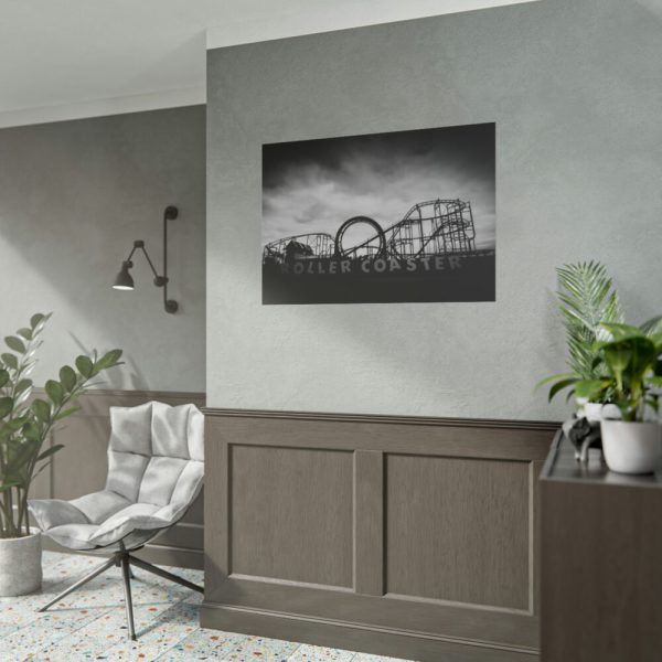 101875-334.jpg Amusement Park in Black and White Poster