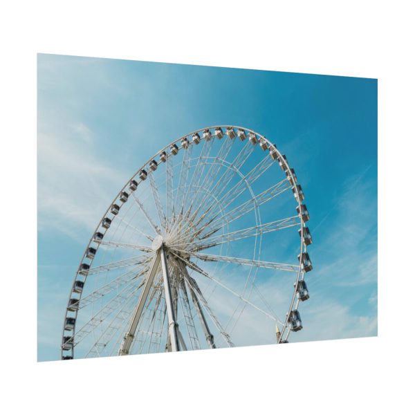 101875-342.jpg Large Ferris Wheel Against a Blue Sky Poster