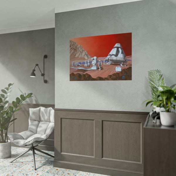 101875-364.jpg Mars Mission Illustrated by Les Bossinas Poster