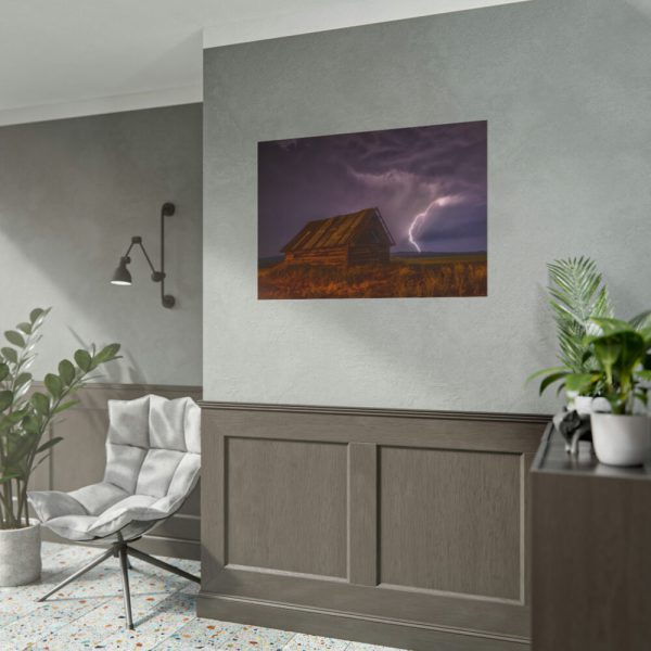 101875-4.jpg Barn Lightning Bolt Storm Poster