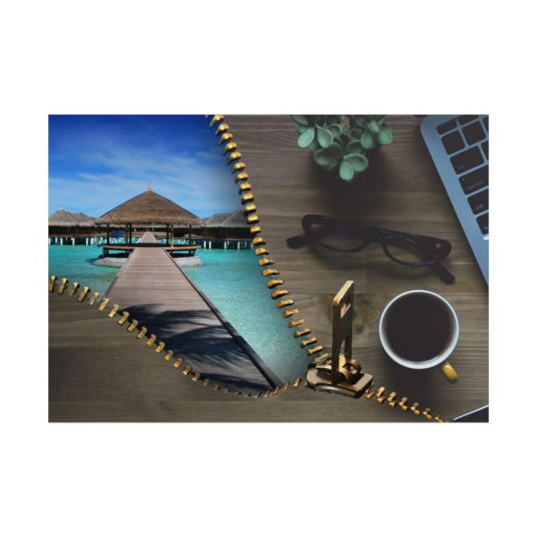 101875-40.jpg Office Work vs Sea and Beach Poster