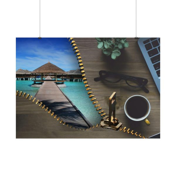 101875-41.jpg Office Work vs Sea and Beach Poster