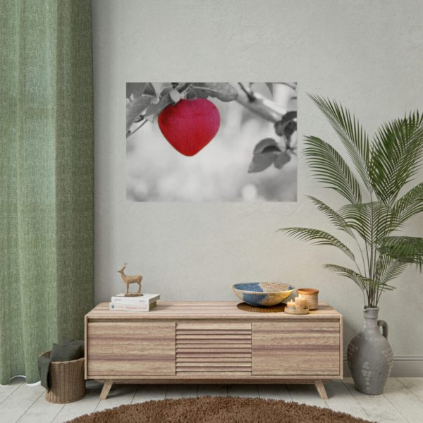 101875-508.jpg Red Apple in the Black and White Poster