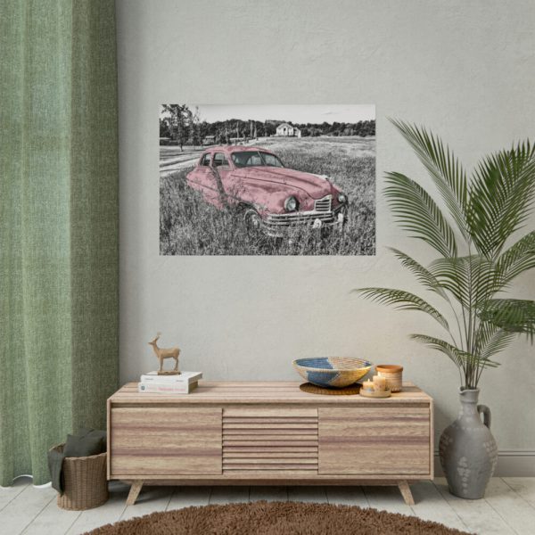 Pink Oldtimer Car Poster