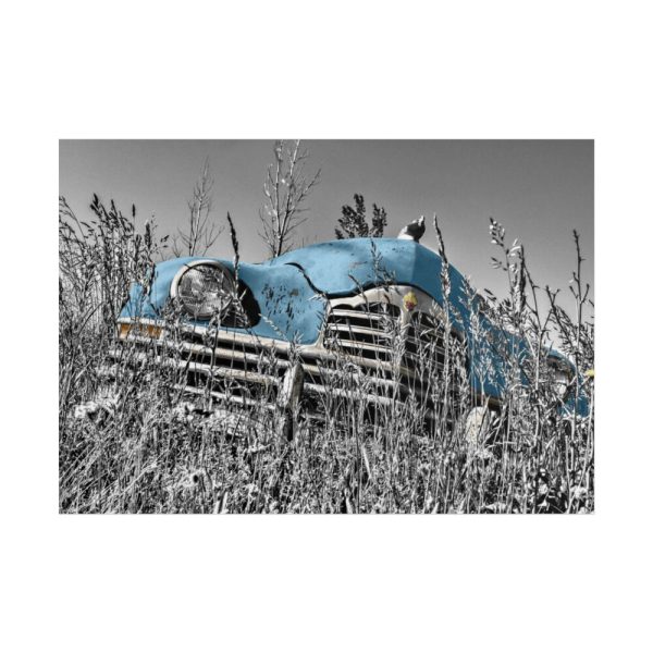 Blue Oldtimer Car Poster