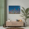 101875-623.jpg A Low-Angle Shot of a Field of Red Tulips Poster