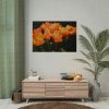 A Bouquet of Bright Orange Tulips Poster