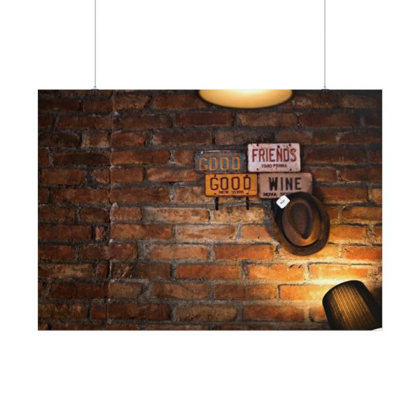 101875-666.jpg Brick Wall with Plate Poster
