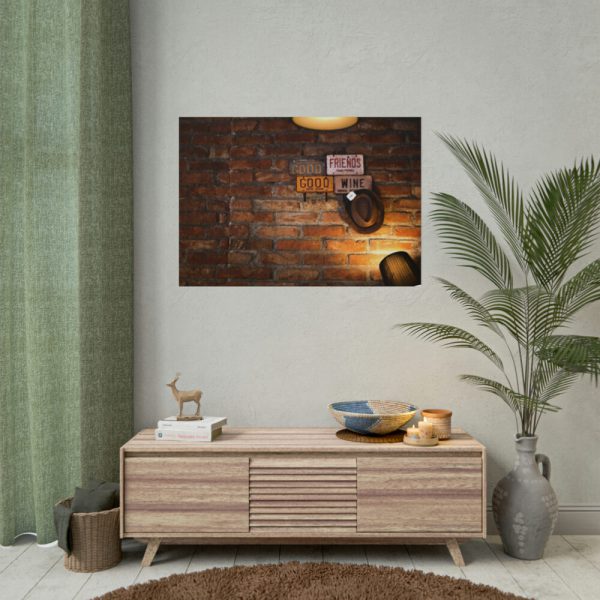 101875-668.jpg Brick Wall with Plate Poster