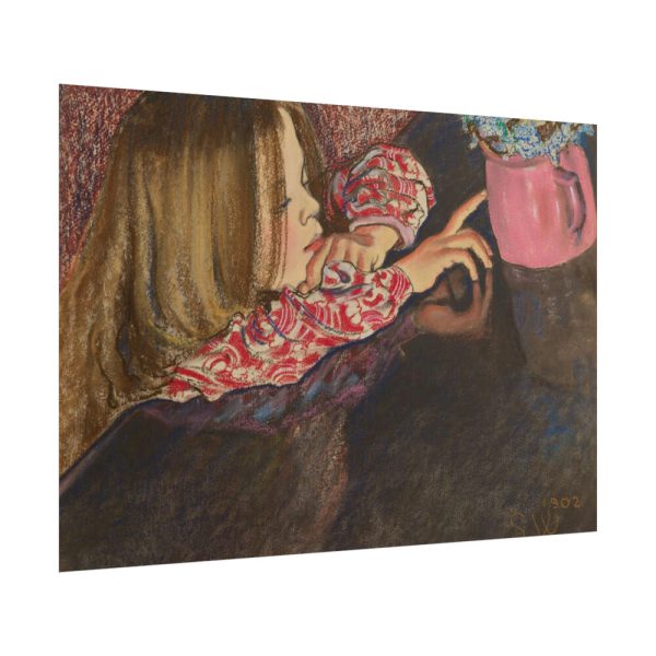 101875-747.jpg Girl With a Vase of Flowers by Stanislaw Wyspianski Poster