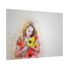 101875-757.jpg Woman with Sunflower Poster