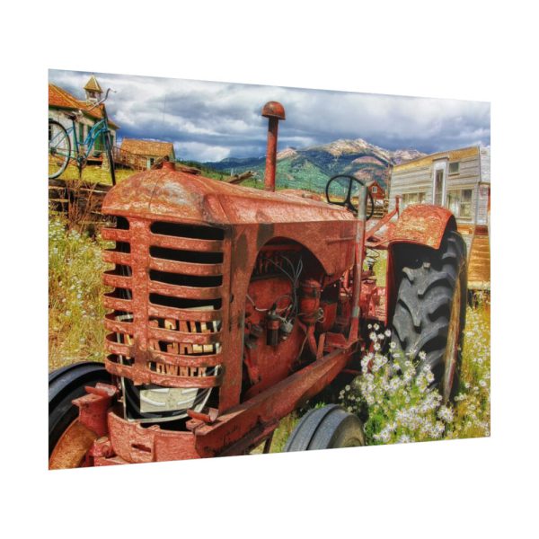 Old Antique Abandoned Tractor Poster