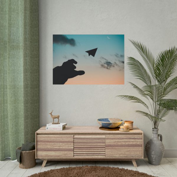 101875-802.jpg Paper Plane in Sky Poster