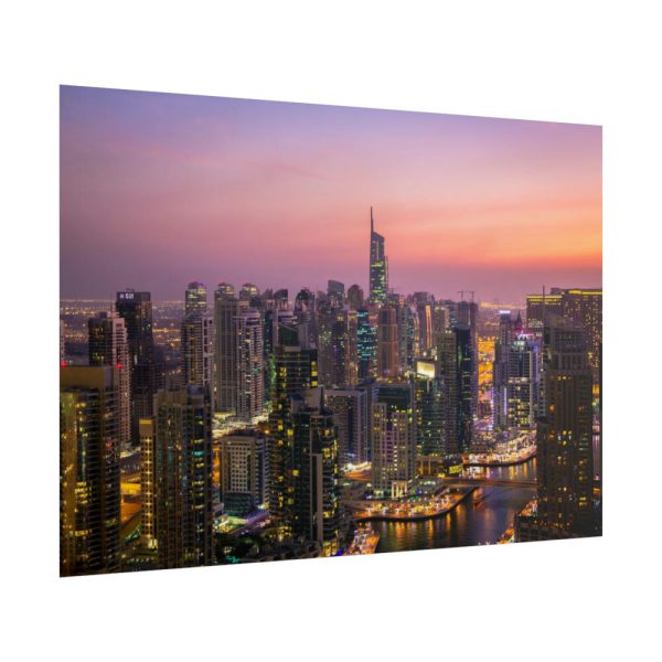 101875-87.jpg View of City Lit Up at Night Poster