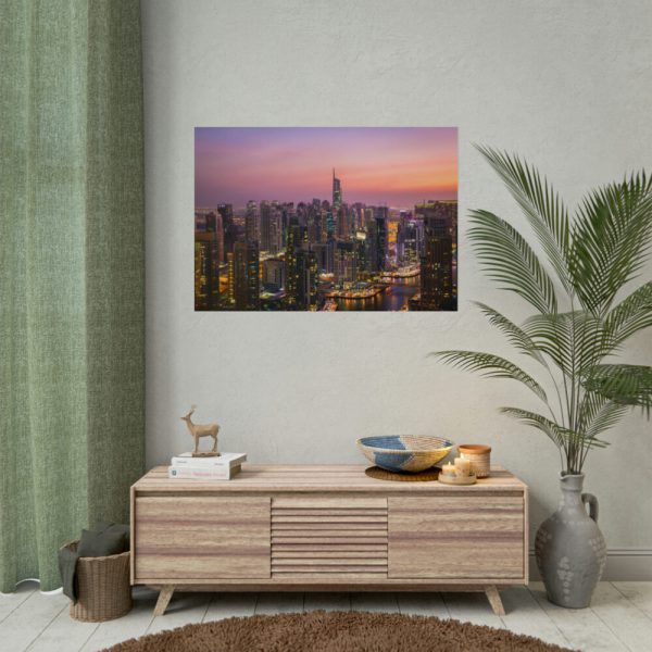 101875-88.jpg View of City Lit Up at Night Poster