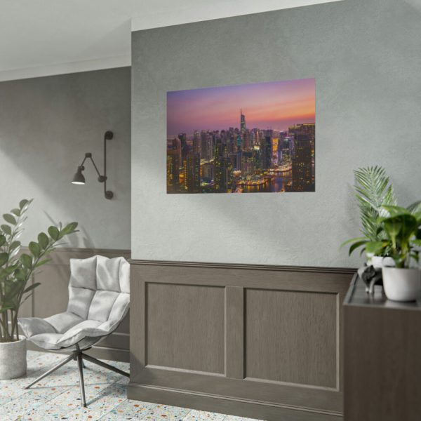 101875-89.jpg View of City Lit Up at Night Poster