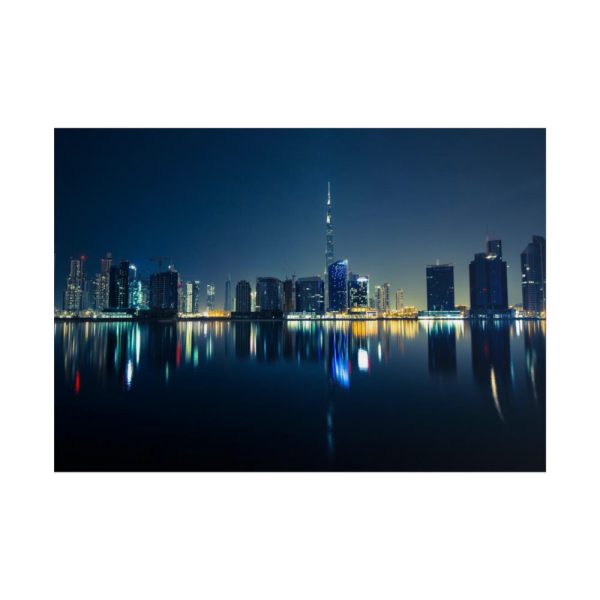 101875-90.jpg Dubai Skyline During Night Time Poster