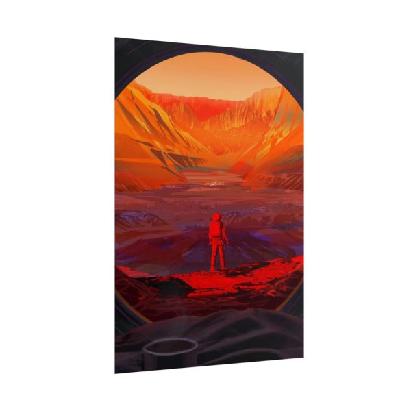 101894-102.jpg NASA Astronaut Stands on Mars Poster