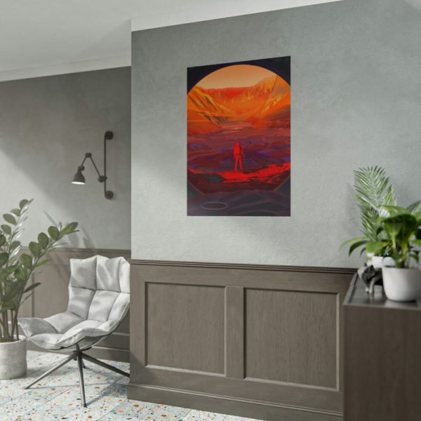 101894-104.jpg NASA Astronaut Stands on Mars Poster