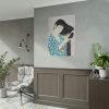 101894-154.jpg Woman Combing Her Hair Poster