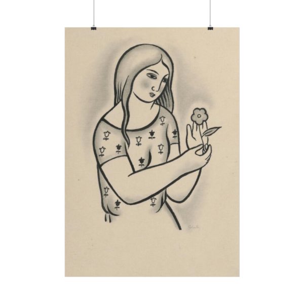 101894-196.jpg Girl With a Flower by Mikuláš Galanda Poster
