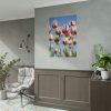 101894-224.jpg Ombre Pink and White Tulips Blooming in the Field Poster