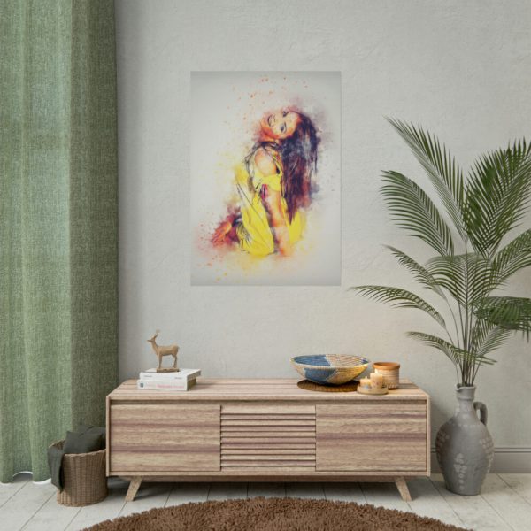 101894-293.jpg Colorful Portrait Girl Poster